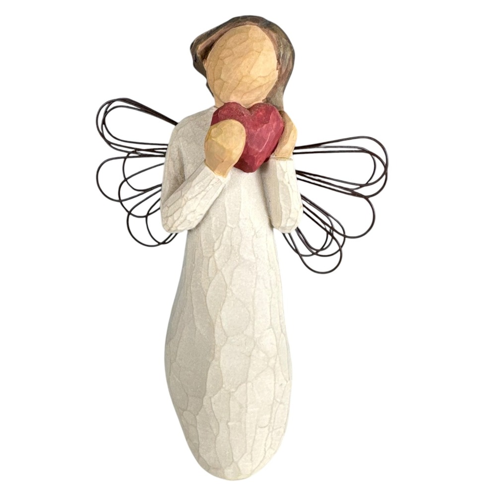 Willow Tree Angel of the Heart Figurine Susan Lordi Demdaco 2000 Red Heart D14Q